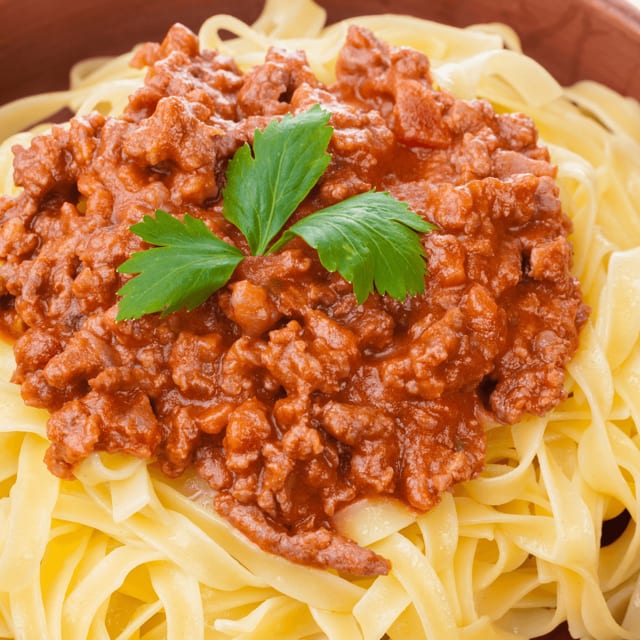 Fettuccine Bolognese.