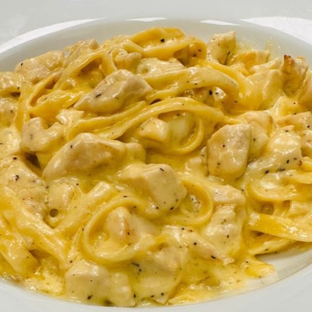 Chicken Fettuccine Alfredo.