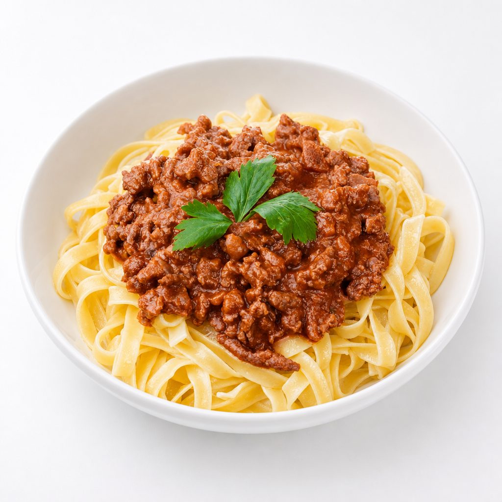 Fettuccine Bolognese.