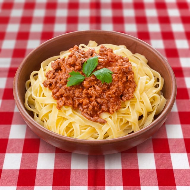 Fettuccine Bolognese.